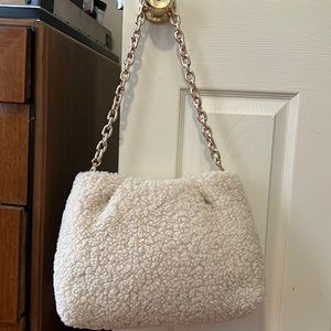 H&M Faux Shearling Clutch Bag